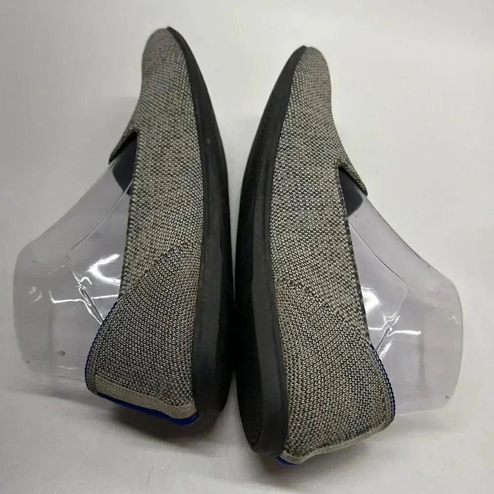 Rothy’s Taupe Heather Grey Blue Slip On Washable Loafers Shoes Size 8 - Picture 7 of 11